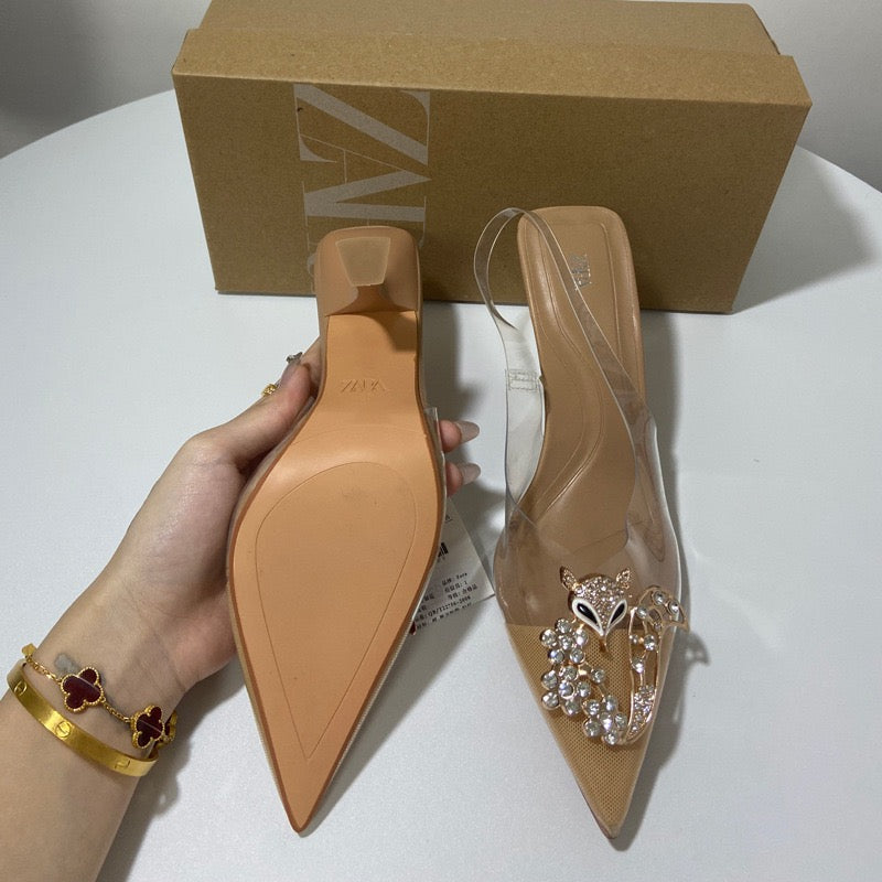 Zara clear heel