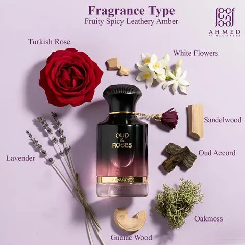 Ahmed Al Maghribi Oud & Roses Eau de Parfum (60 ml)