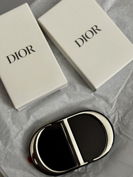 Luxury Dior Compact Mirror Designer Travel Makeup Mirror with Iconic CD Logo