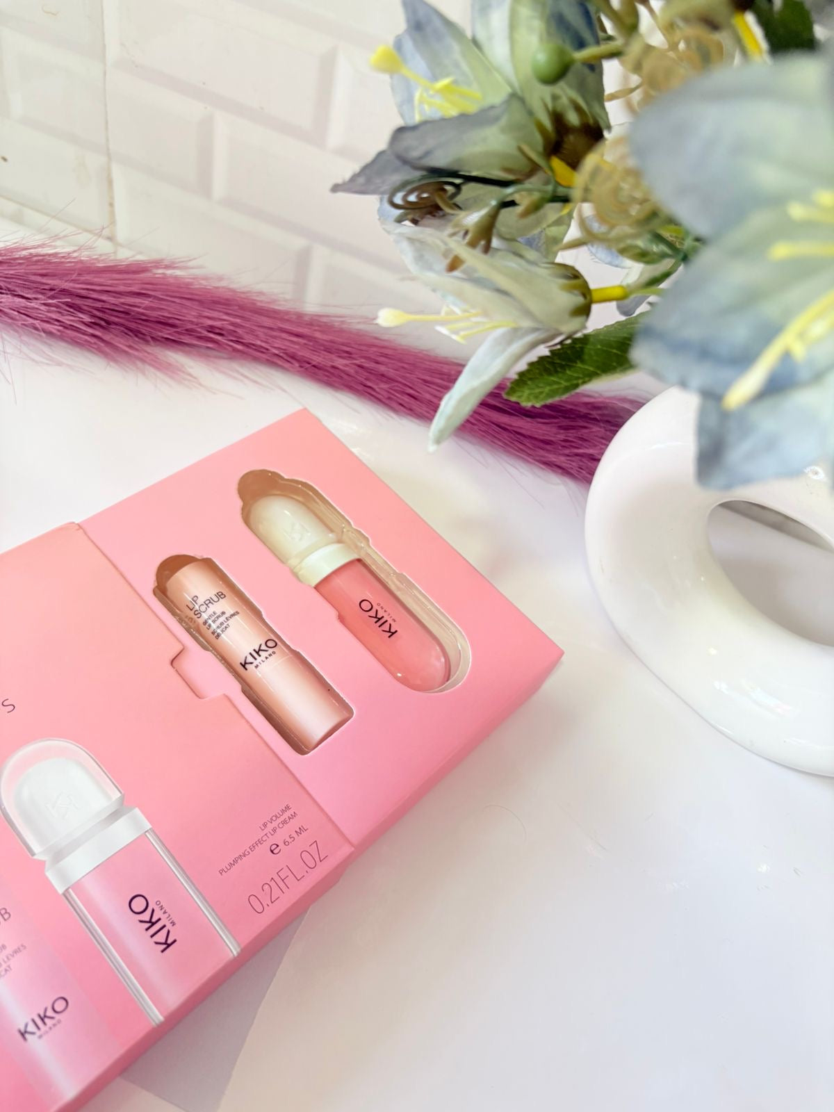 Kiko Milano Perfect Lips Set Kit 1 Lip Scrub + 1 Lip Volume Rosa