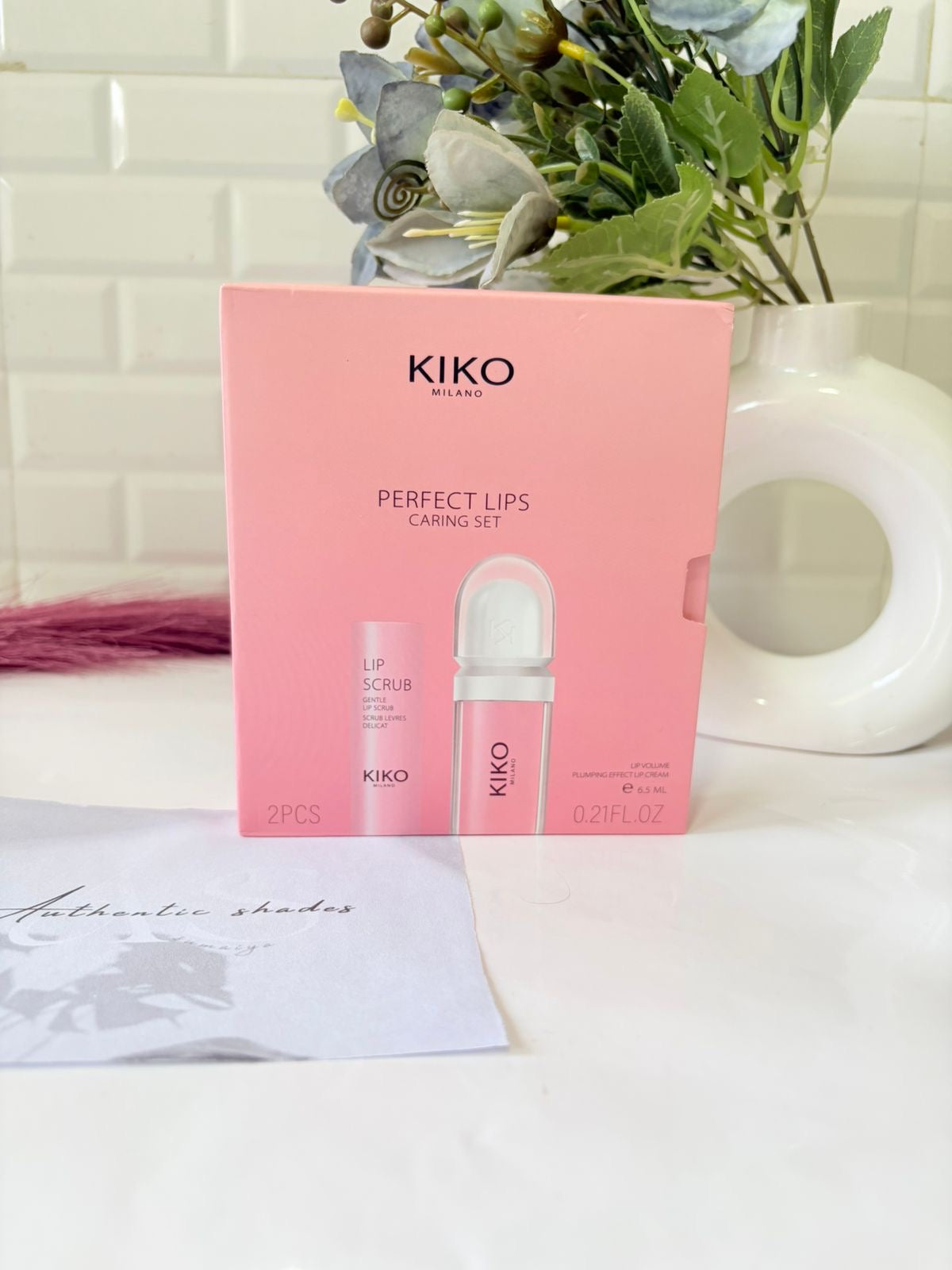 Kiko Milano Perfect Lips Set Kit 1 Lip Scrub + 1 Lip Volume Rosa