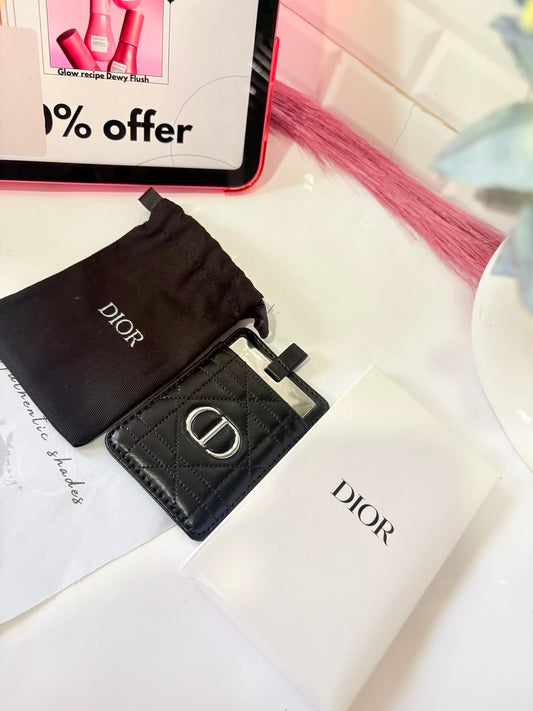 Dior Cannage Phone Card Holder Mirror
