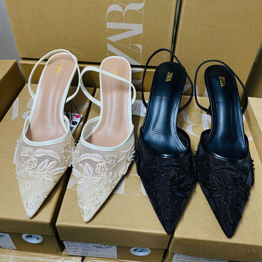 Zara pearl heel