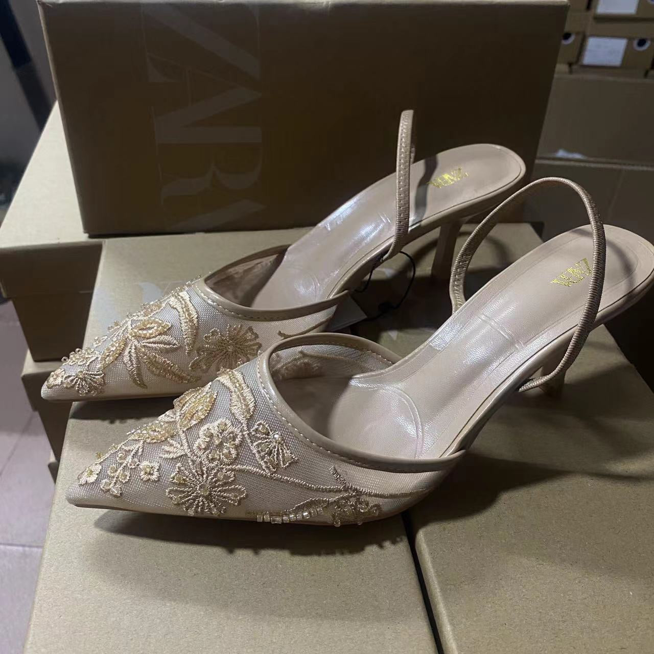 Zara pearl heel