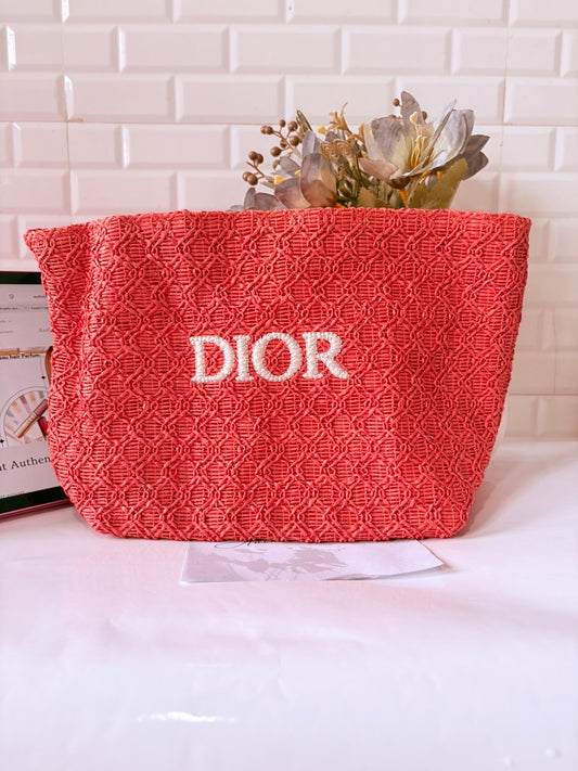 Dior vintage raffia tote bag