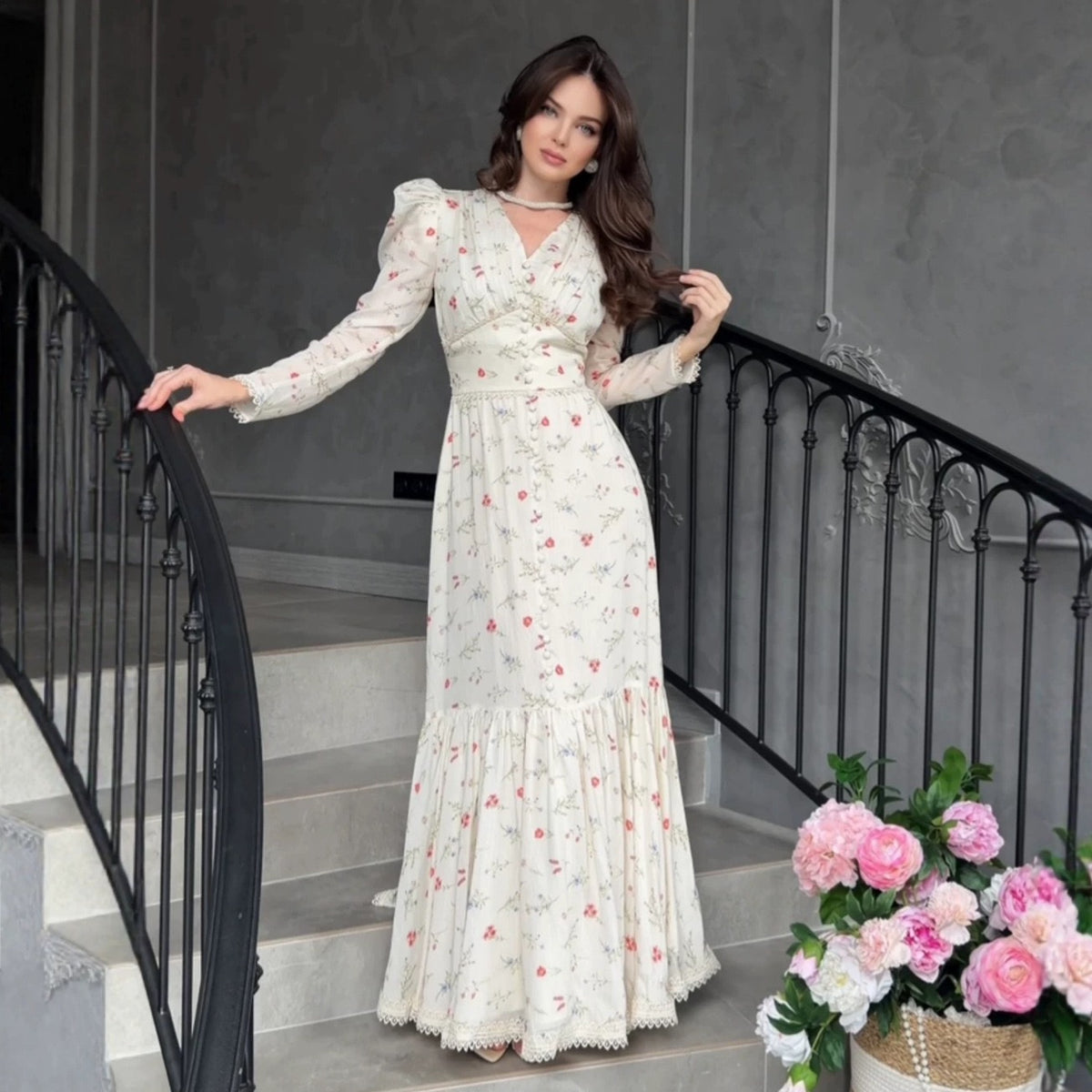 Floral Elegance Maxi Dress