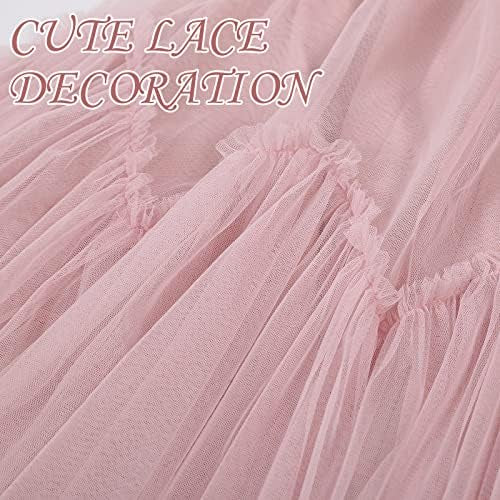 Tulle Skirt Formal High Low Asymmetrical A-Line Fairy Elastic Waist Layered Long Midi Skirts