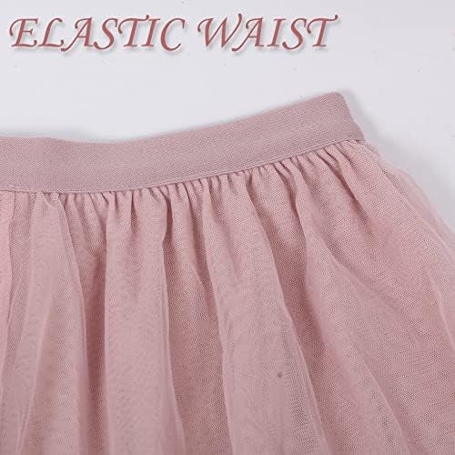 Tulle Skirt Formal High Low Asymmetrical A-Line Fairy Elastic Waist Layered Long Midi Skirts