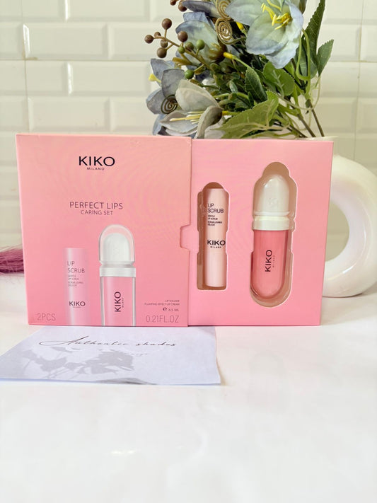 Kiko Milano Perfect Lips Set Kit 1 Lip Scrub + 1 Lip Volume Rosa