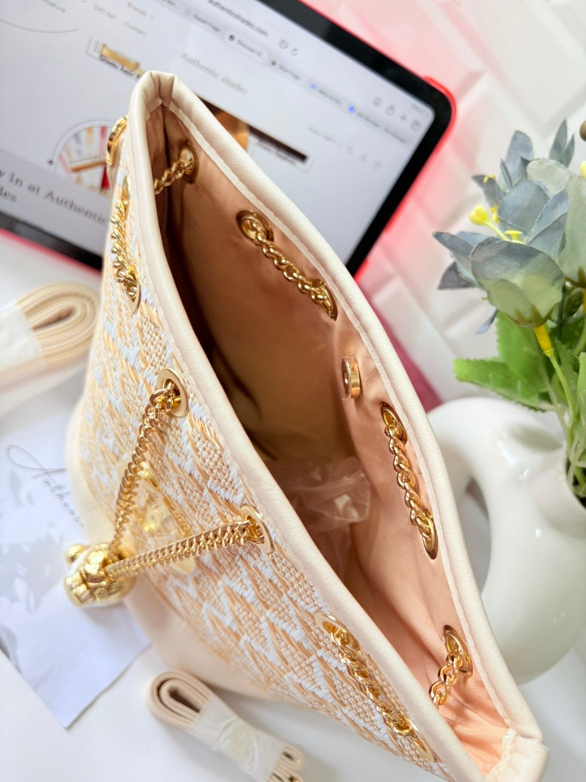 Dior VIP gift woven bucket bag