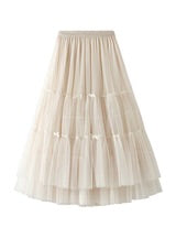 BOW GAUZE CAKE SKIRT