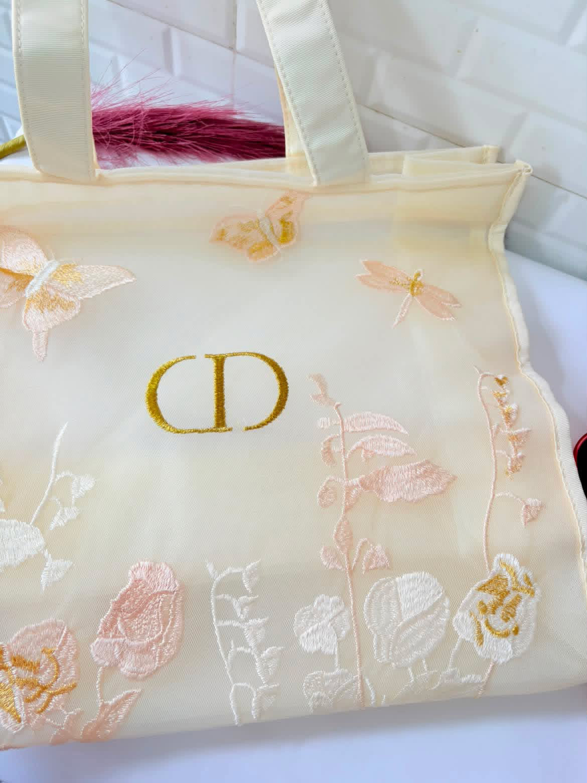 Dior mesh tote bag