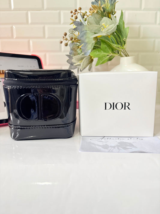 Dior Beauty Black Top Handle pouch bag
