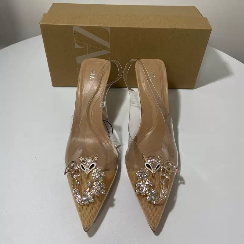 Zara clear heel