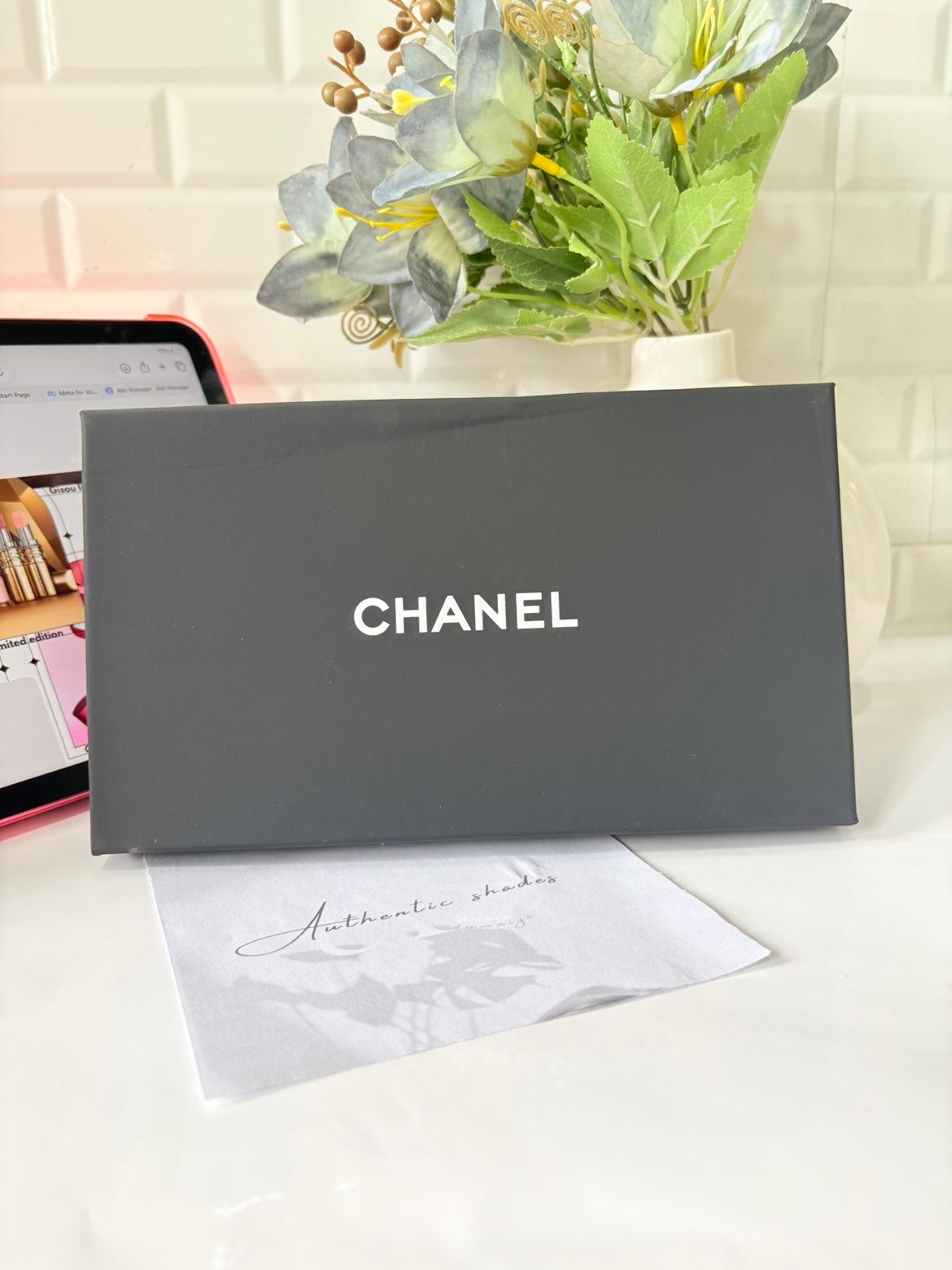 Chanel VIP black quilted velvet pouch