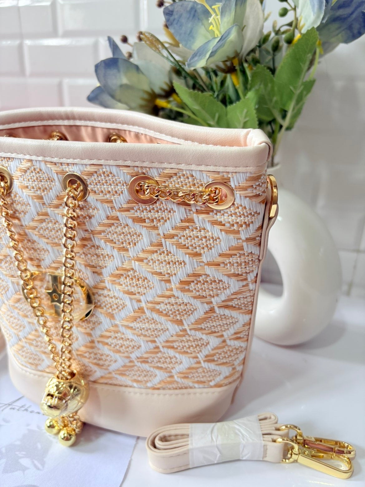 Dior VIP gift woven bucket bag