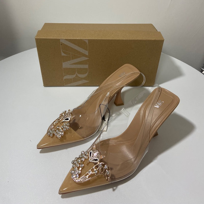 Zara clear heel