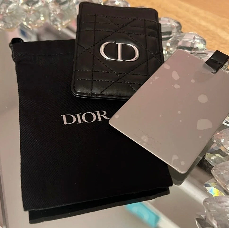 Dior Cannage Phone Card Holder Mirror