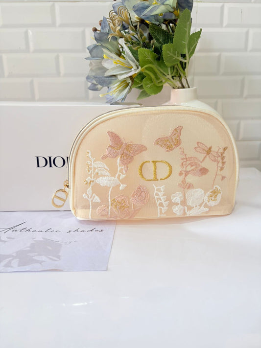 Dior butterfly mesh pouch