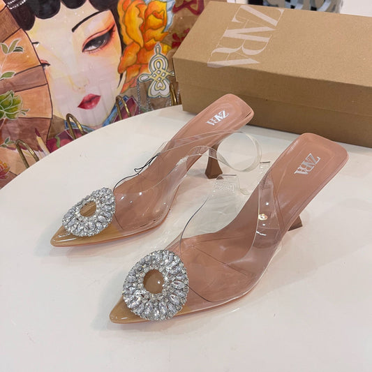 Zara clear heel