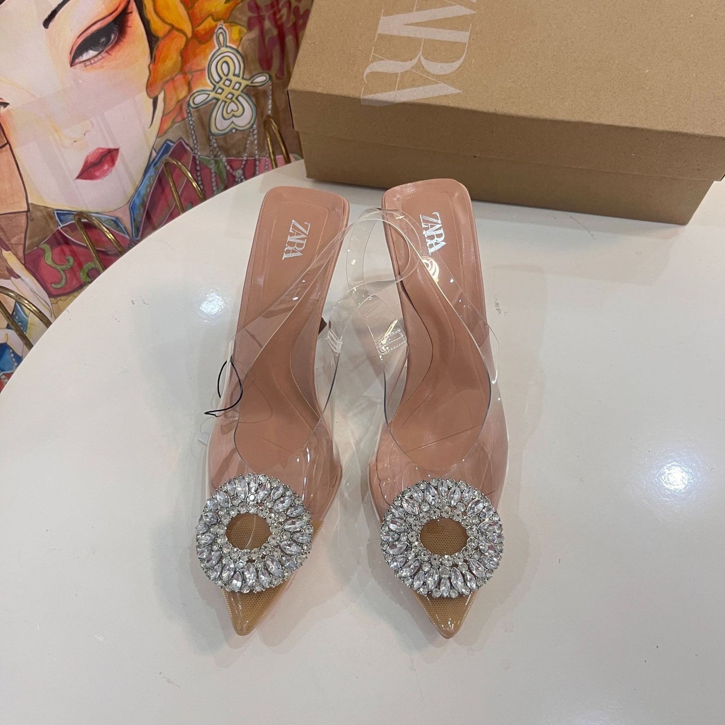 Zara clear heel